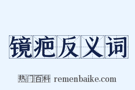 镜疤反义词是什么意思的图片